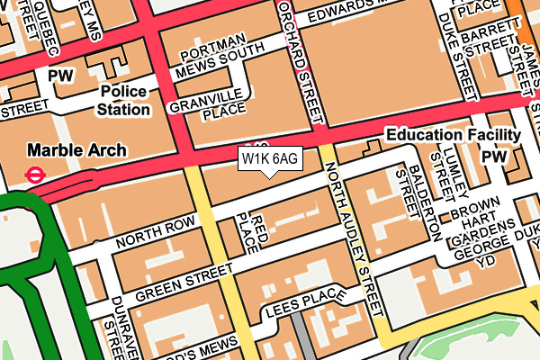 W1K 6AG map - OS OpenMap – Local (Ordnance Survey)