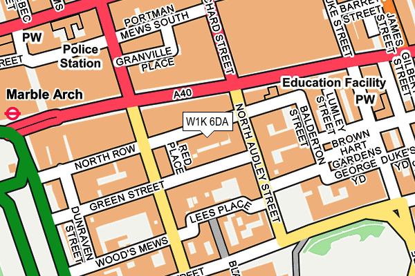 W1K 6DA map - OS OpenMap – Local (Ordnance Survey)