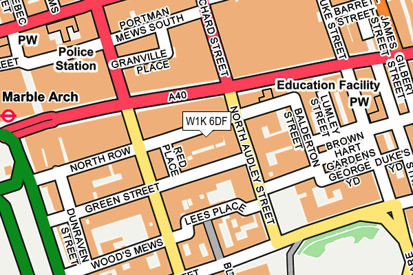 W1K 6DF map - OS OpenMap – Local (Ordnance Survey)