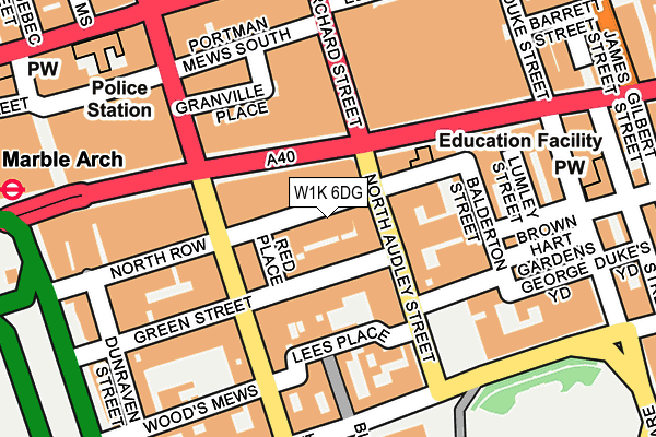 W1K 6DG map - OS OpenMap – Local (Ordnance Survey)