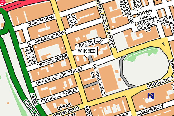 W1K 6ED map - OS OpenMap – Local (Ordnance Survey)