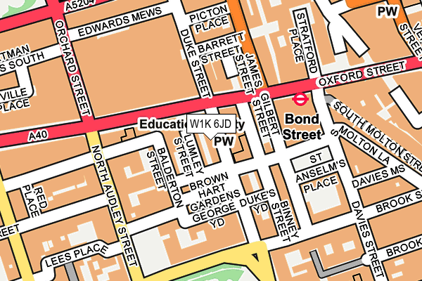 W1K 6JD map - OS OpenMap – Local (Ordnance Survey)