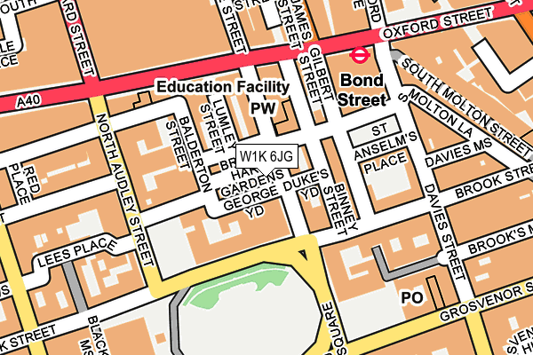 W1K 6JG map - OS OpenMap – Local (Ordnance Survey)