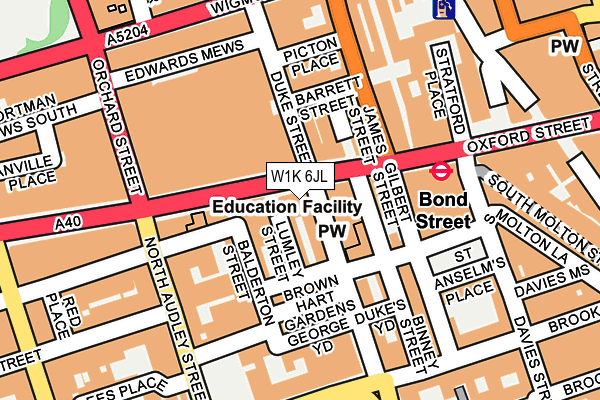 W1K 6JL map - OS OpenMap – Local (Ordnance Survey)