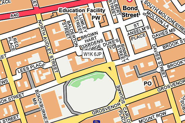 W1K 6JP map - OS OpenMap – Local (Ordnance Survey)