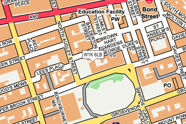 W1K 6LB map - OS OpenMap – Local (Ordnance Survey)