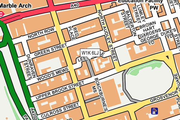 W1K 6LJ map - OS OpenMap – Local (Ordnance Survey)