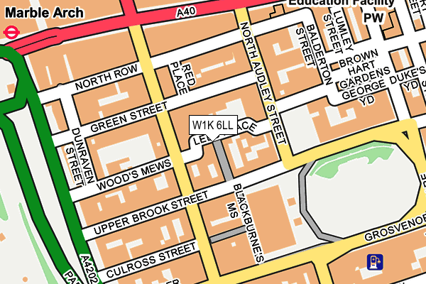 W1K 6LL map - OS OpenMap – Local (Ordnance Survey)