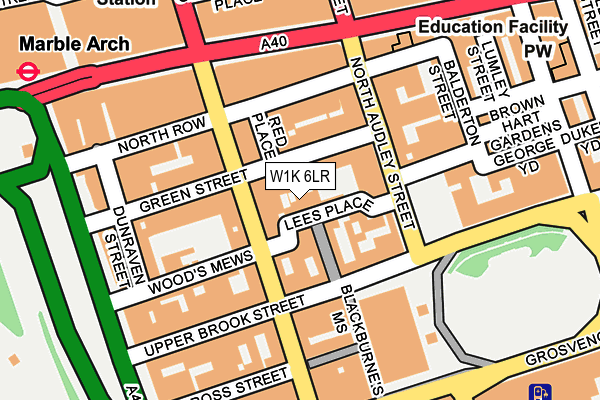 W1K 6LR map - OS OpenMap – Local (Ordnance Survey)