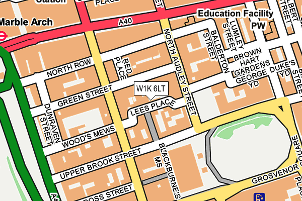 W1K 6LT map - OS OpenMap – Local (Ordnance Survey)