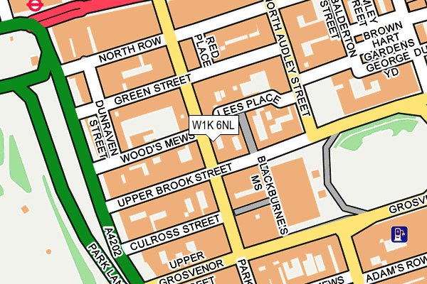 W1K 6NL map - OS OpenMap – Local (Ordnance Survey)