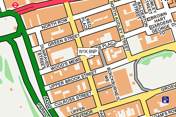 W1K 6NP map - OS OpenMap – Local (Ordnance Survey)