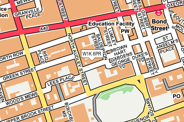 W1K 6PR map - OS OpenMap – Local (Ordnance Survey)
