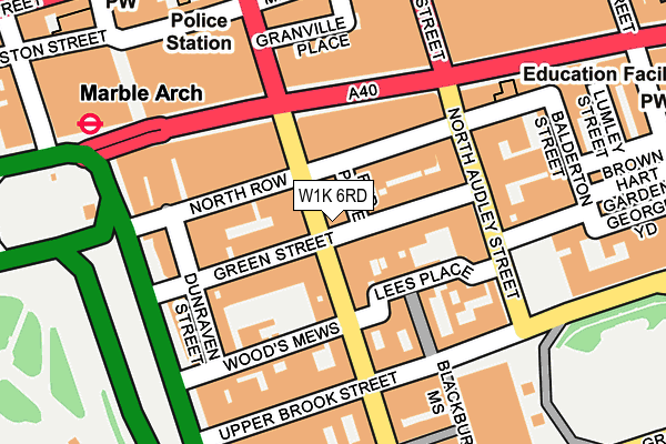 W1K 6RD map - OS OpenMap – Local (Ordnance Survey)