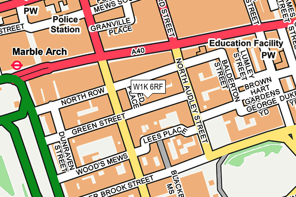 W1K 6RF map - OS OpenMap – Local (Ordnance Survey)