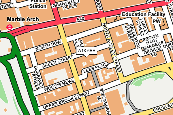 W1K 6RH map - OS OpenMap – Local (Ordnance Survey)