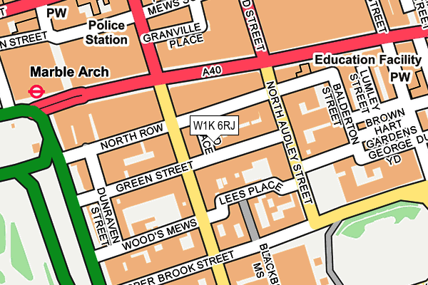 W1K 6RJ map - OS OpenMap – Local (Ordnance Survey)