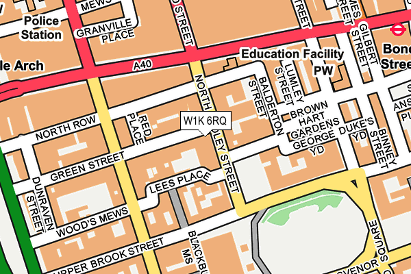 W1K 6RQ map - OS OpenMap – Local (Ordnance Survey)