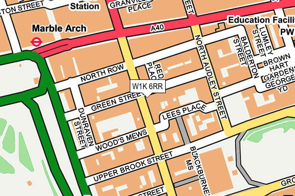 W1K 6RR map - OS OpenMap – Local (Ordnance Survey)