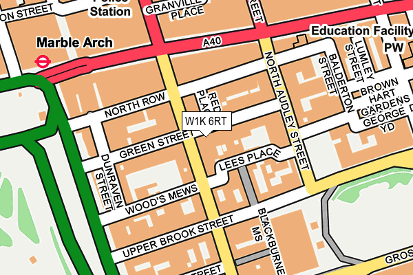 W1K 6RT map - OS OpenMap – Local (Ordnance Survey)