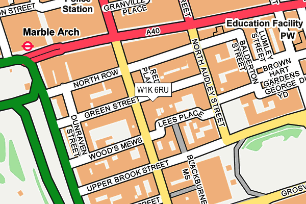 W1K 6RU map - OS OpenMap – Local (Ordnance Survey)