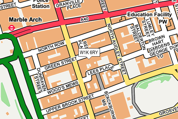 W1K 6RY map - OS OpenMap – Local (Ordnance Survey)