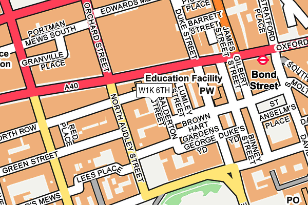 W1K 6TH map - OS OpenMap – Local (Ordnance Survey)