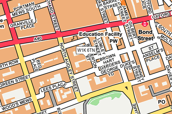 W1K 6TN map - OS OpenMap – Local (Ordnance Survey)