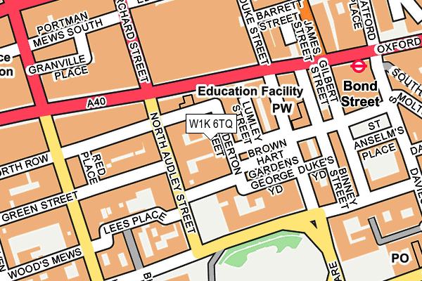 W1K 6TQ map - OS OpenMap – Local (Ordnance Survey)