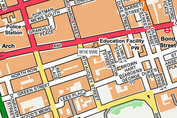 W1K 6WE map - OS OpenMap – Local (Ordnance Survey)