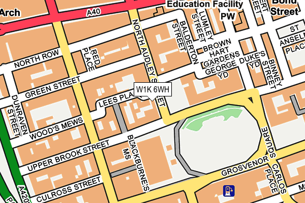 W1K 6WH map - OS OpenMap – Local (Ordnance Survey)