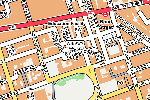 W1K 6WP map - OS OpenMap – Local (Ordnance Survey)