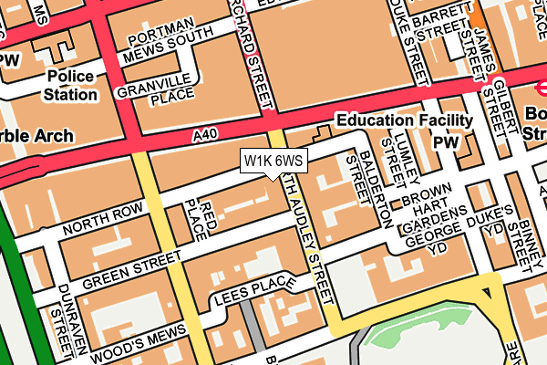 W1K 6WS map - OS OpenMap – Local (Ordnance Survey)