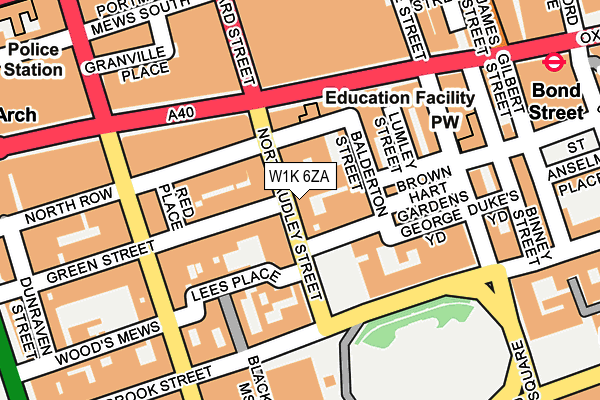 W1K 6ZA map - OS OpenMap – Local (Ordnance Survey)