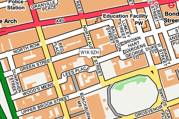 W1K 6ZH map - OS OpenMap – Local (Ordnance Survey)