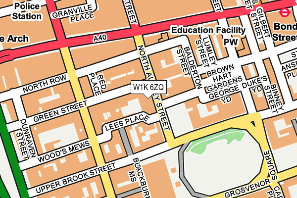 W1K 6ZQ map - OS OpenMap – Local (Ordnance Survey)