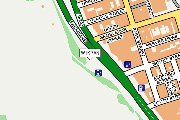 W1K 7AN map - OS OpenMap – Local (Ordnance Survey)