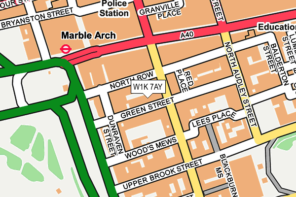 W1K 7AY map - OS OpenMap – Local (Ordnance Survey)