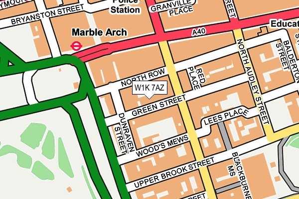 W1K 7AZ map - OS OpenMap – Local (Ordnance Survey)