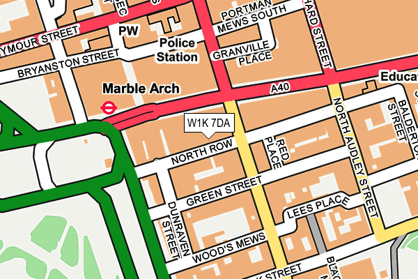 W1K 7DA map - OS OpenMap – Local (Ordnance Survey)