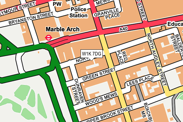 W1K 7DG map - OS OpenMap – Local (Ordnance Survey)