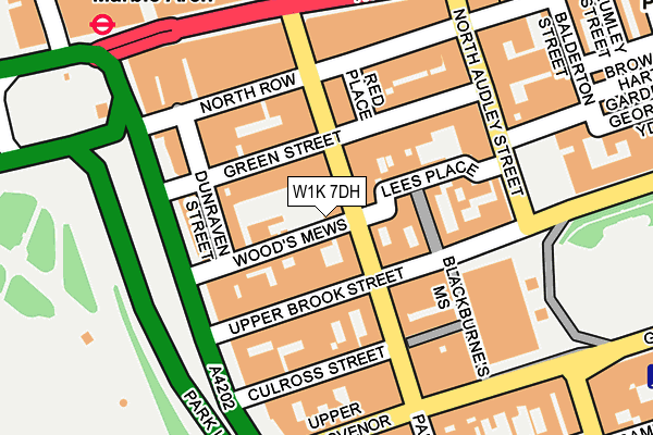 W1K 7DH map - OS OpenMap – Local (Ordnance Survey)