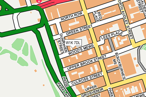 W1K 7DL map - OS OpenMap – Local (Ordnance Survey)