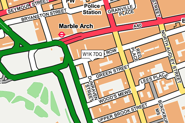 W1K 7DQ map - OS OpenMap – Local (Ordnance Survey)
