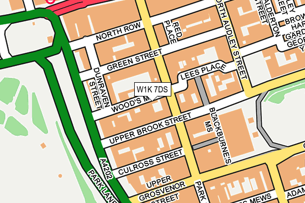 W1K 7DS map - OS OpenMap – Local (Ordnance Survey)