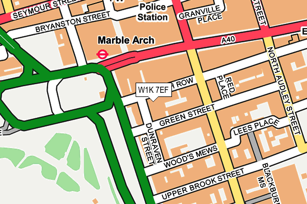 W1K 7EF map - OS OpenMap – Local (Ordnance Survey)