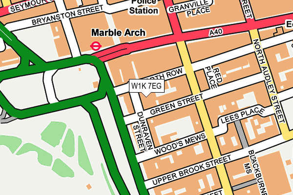 W1K 7EG map - OS OpenMap – Local (Ordnance Survey)