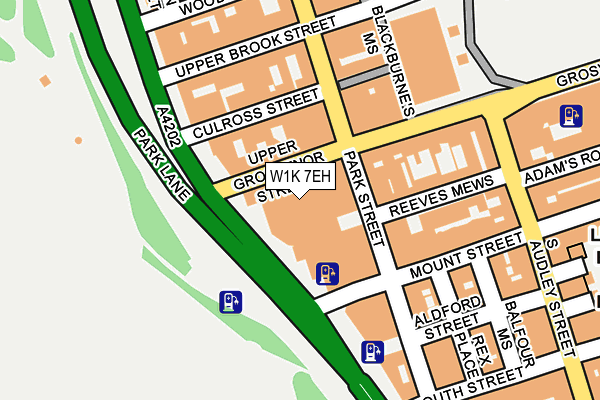 W1K 7EH map - OS OpenMap – Local (Ordnance Survey)