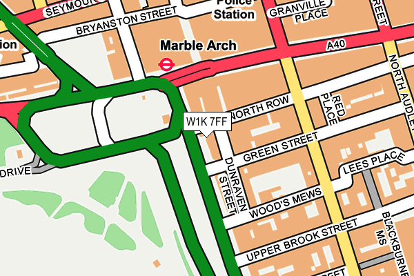 W1K 7FF map - OS OpenMap – Local (Ordnance Survey)