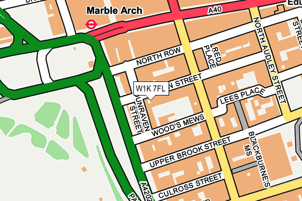 W1K 7FL map - OS OpenMap – Local (Ordnance Survey)